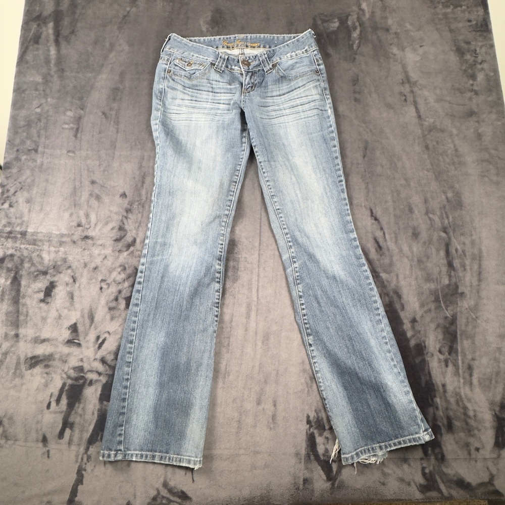 Guess Jeans Doheny Women 28 Blue Bootcut Low Rise Distressed Denim QB011100000